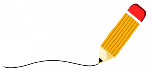 an illustration of a pencil writing a line