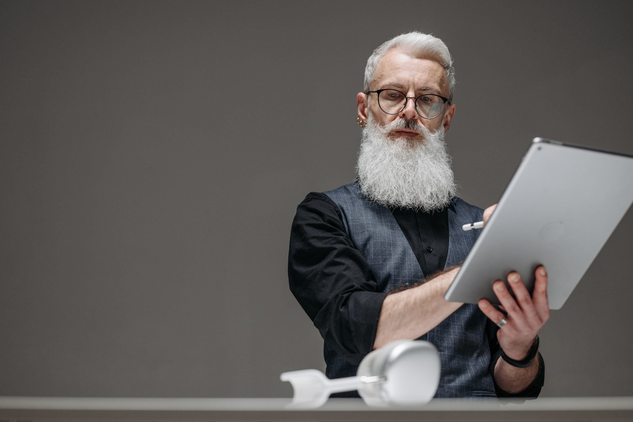 Man designing product